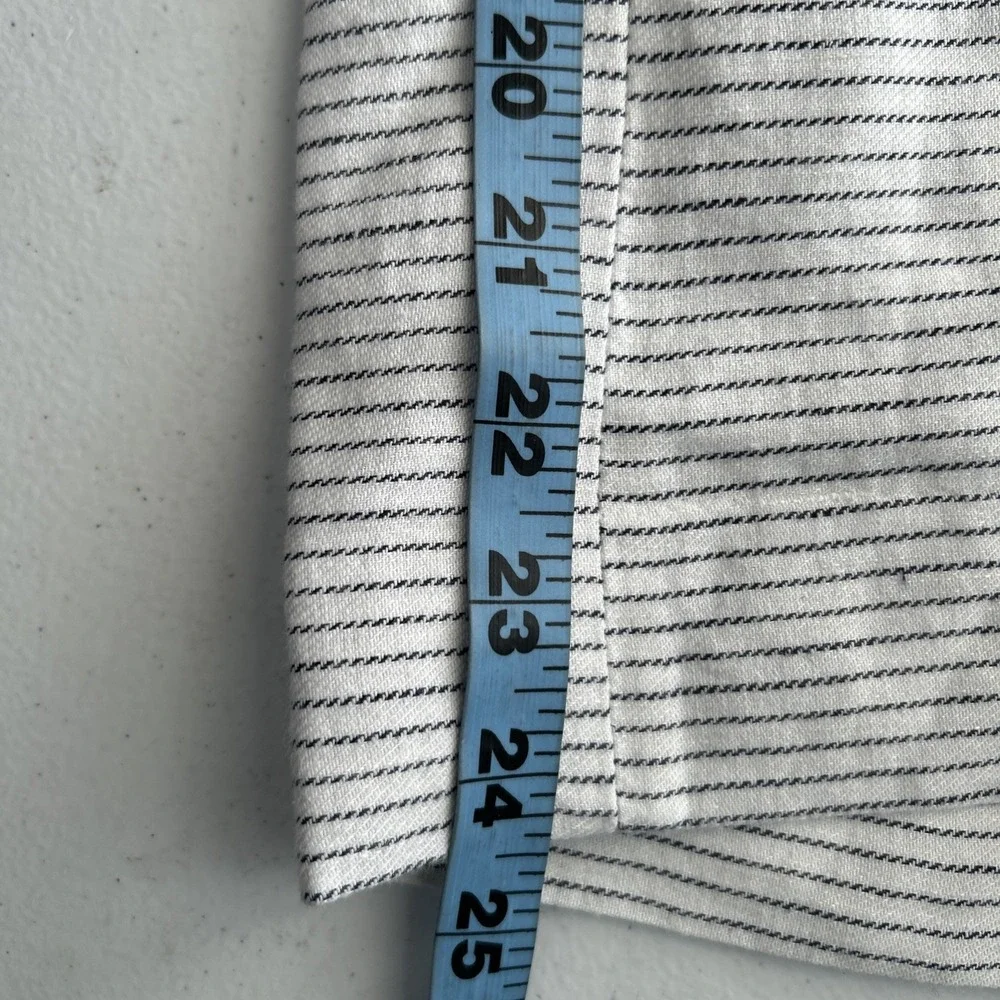 Banana Republic Pants Womens 4 Linen Blend Striped Wide Leg  Preppy Office Siren